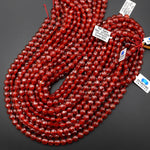 Natural Fiery Red Agate Faceted 6mm 8mm 10mm Coin Beads 15.5" Strand