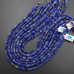 Natural Lapis Beads Smooth Thin Rondelle Saucer Beads 6mm 15.5" Strand