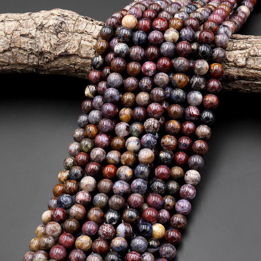 Natural Pietersite 6mm 8mm 10mm Round Beads 15.5" Strand