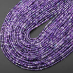 AAA Natural Fluorite Faceted 2mm Cube Square Beads Purple Green Gemstone 15.5" Strand