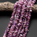 Rare Natural Purple Mica Freeform Center Drilled Disc Rondelle Beads 15.5" Strand