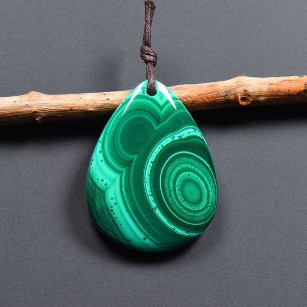 AAA Natural Malachite Pendant Teardrop Pendant Focal Gemstone Bead OP2276