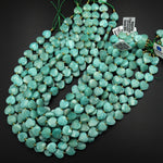 Natural Russian Amazonite Faceted Heart Beads 12mm Gemstone 15.5" Strand