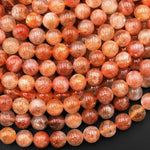 Translucent Natural Arusha Sunstone Round Beads 4mm 5mm 6mm 8mm 10mm 12mm From Tanzania 15.5" Strand