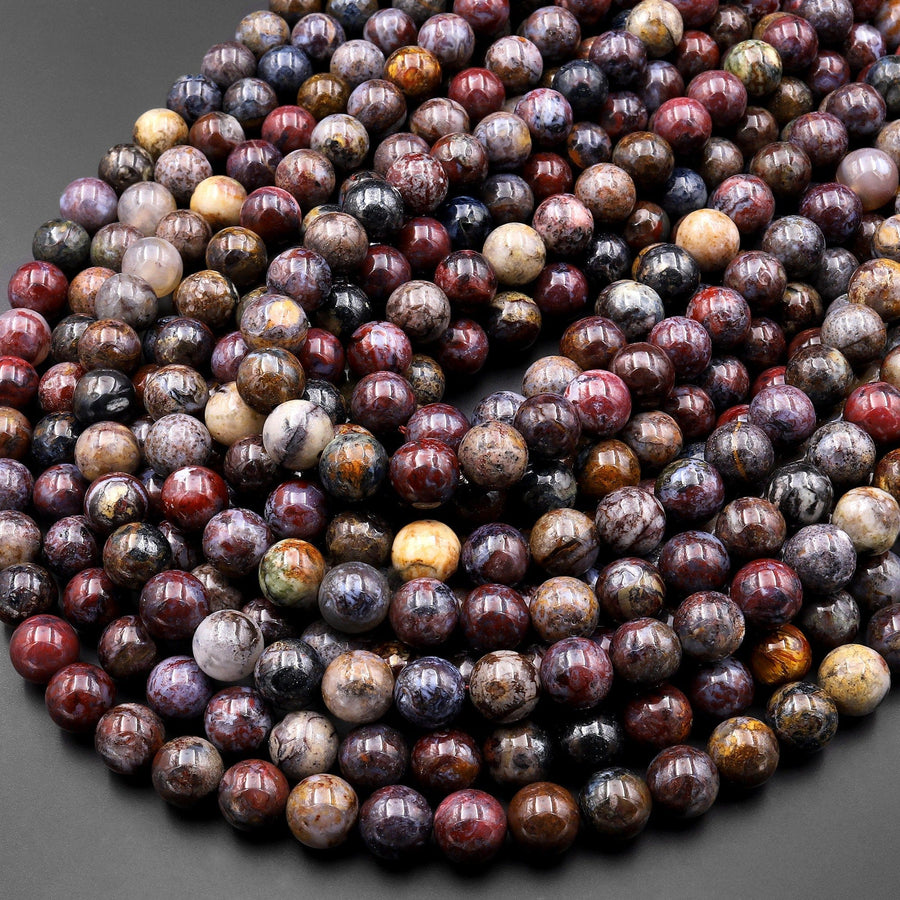 Natural Pietersite 6mm 8mm 10mm Round Beads 15.5" Strand