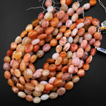 Natural Orange Botswana Agate Beads Freefrom Pebble Nuggets 15.5" Strand