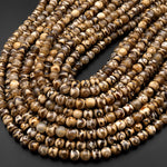 Tibetan Agate 6mm 10mm Round Beads Dzi Agate Yellow Brown Mala Antique Boho Beads 15.5" Strand