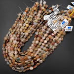 Rare Natural African Rainbow Agate Smooth Coin Beads 10mm 12mm from Mozambique 15.5" Strand