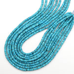 Genuine Natural Arizona Blue Turquoise 5x1mm Heishi Beads 16" Strand