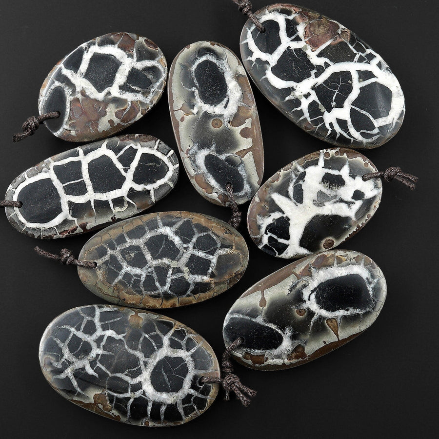 Natural Septarian Fossil Oval Pendant