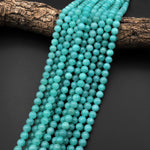 AAA Natural Russian Amazonite Beads 6mm 8mm Round Beads Sea Blue Green Gemstone Beads 15.5" Strand